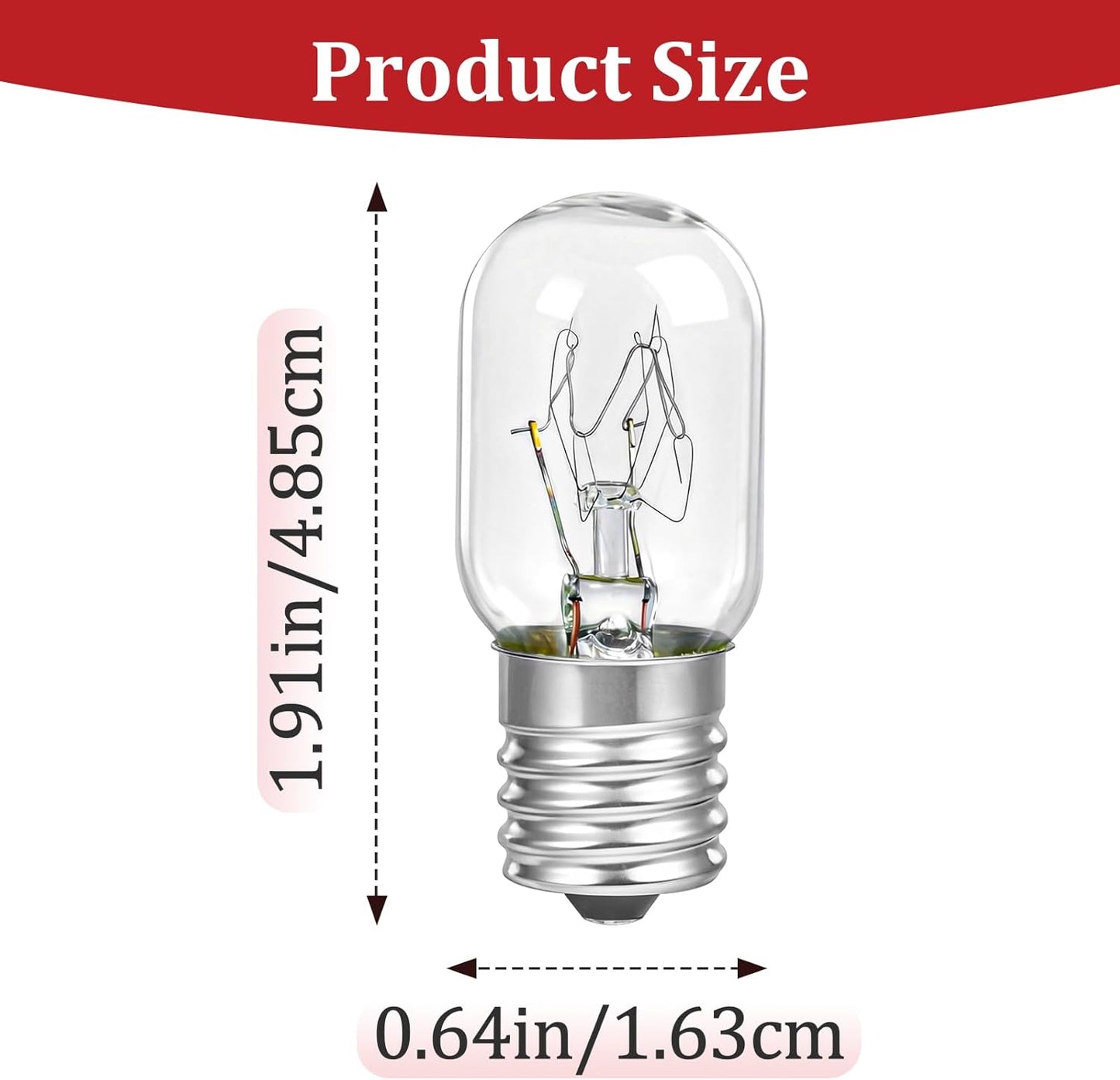 8 Bombillas Microondas E17 T7 25W 110-130V Comp GE Whirlpool