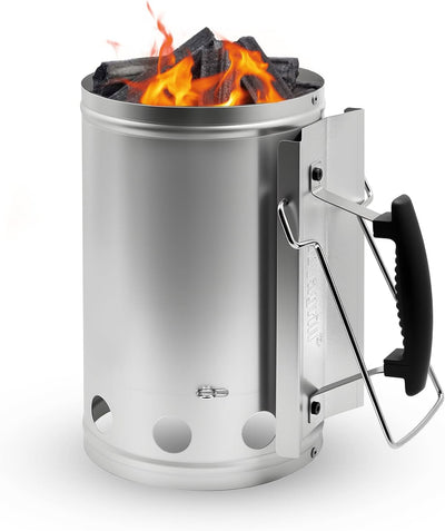 Arrancador chimenea carbón 7.5x12pulg mango galvanizado Rapidfire