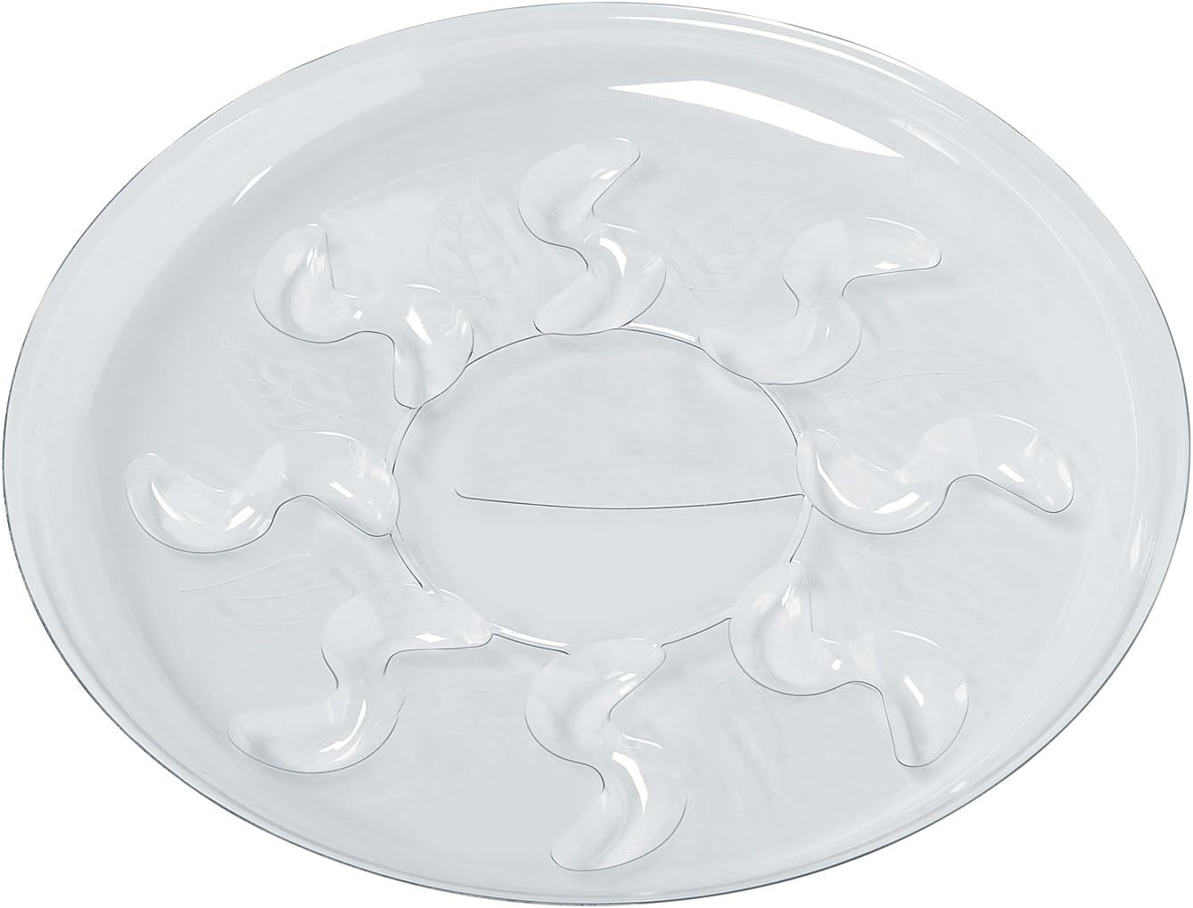 Base plástico transparente para plantas 5uds