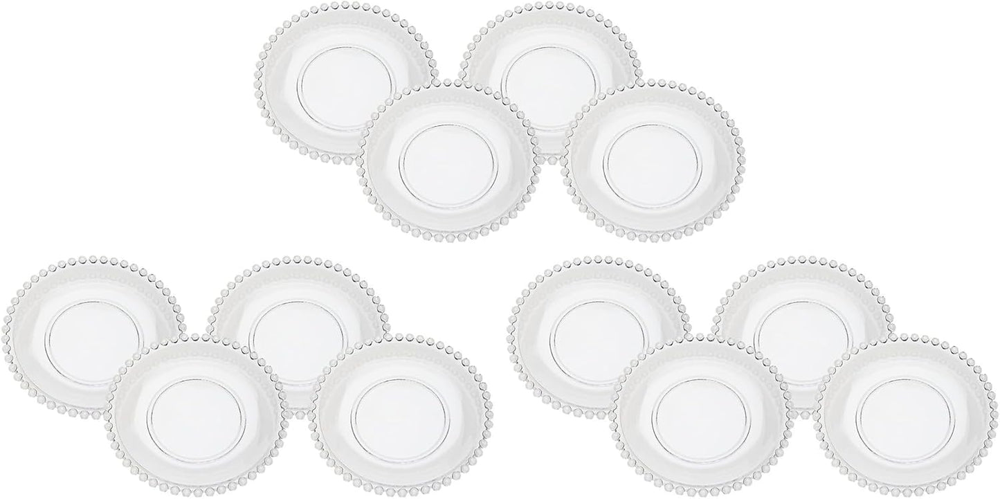 Jgo 4 platos postre cristal
