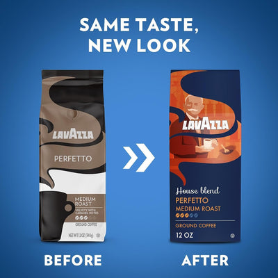 Café molido Lavazza House Blend Perfetto 6 bolsas de 12 oz tostado medio cuerpo completo