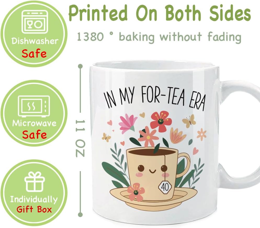 Taza Regalo Cumpleaños 40 para Ella y Amigas