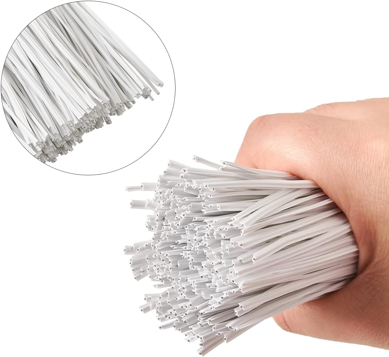 300 Lazos Plástico Blanco 5pulg para Cables Bolsos