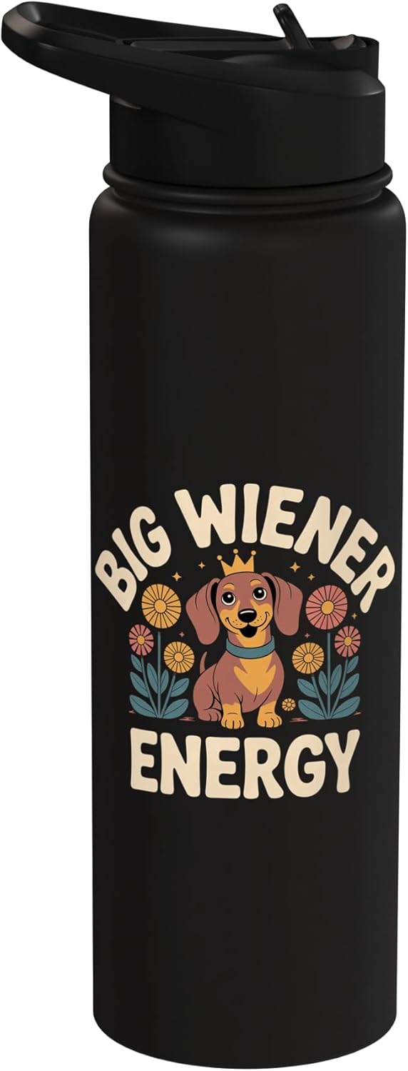 Botella térmica acero inox con diseño dachshund