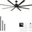 Ventilador techo industrial 84pulg 8 aspas reversibles motor CC