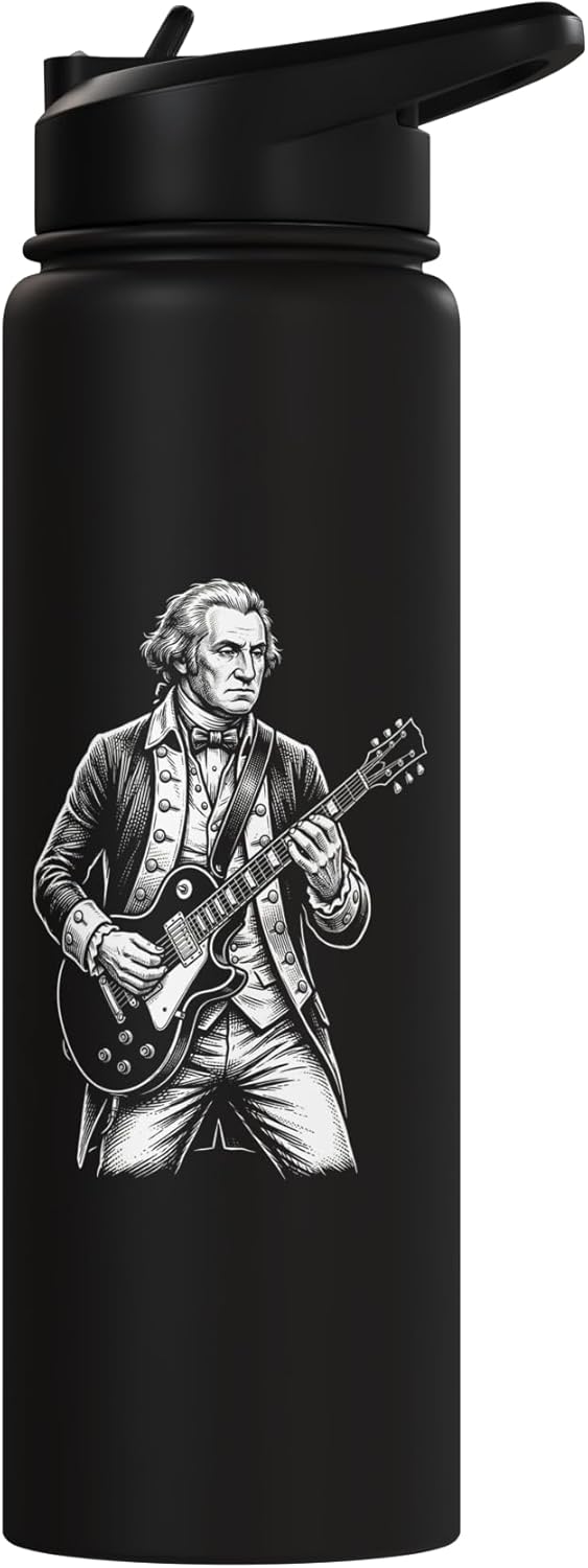 Botella de agua aislada acero inoxidable George Washington Rock Star