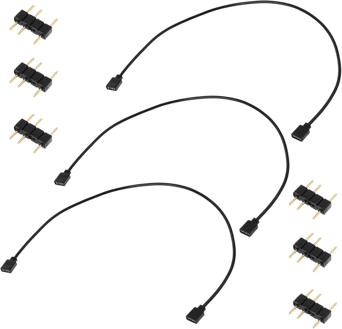 Paquete 3 Cables ARGB 5V 3 Pines Hembra a Hembra 20pulg