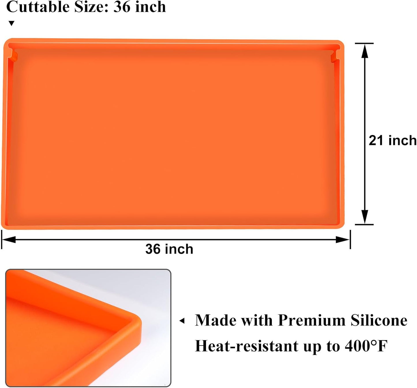 Tapete silicona parrilla 36pulg Blackstone grado alimenticio gris