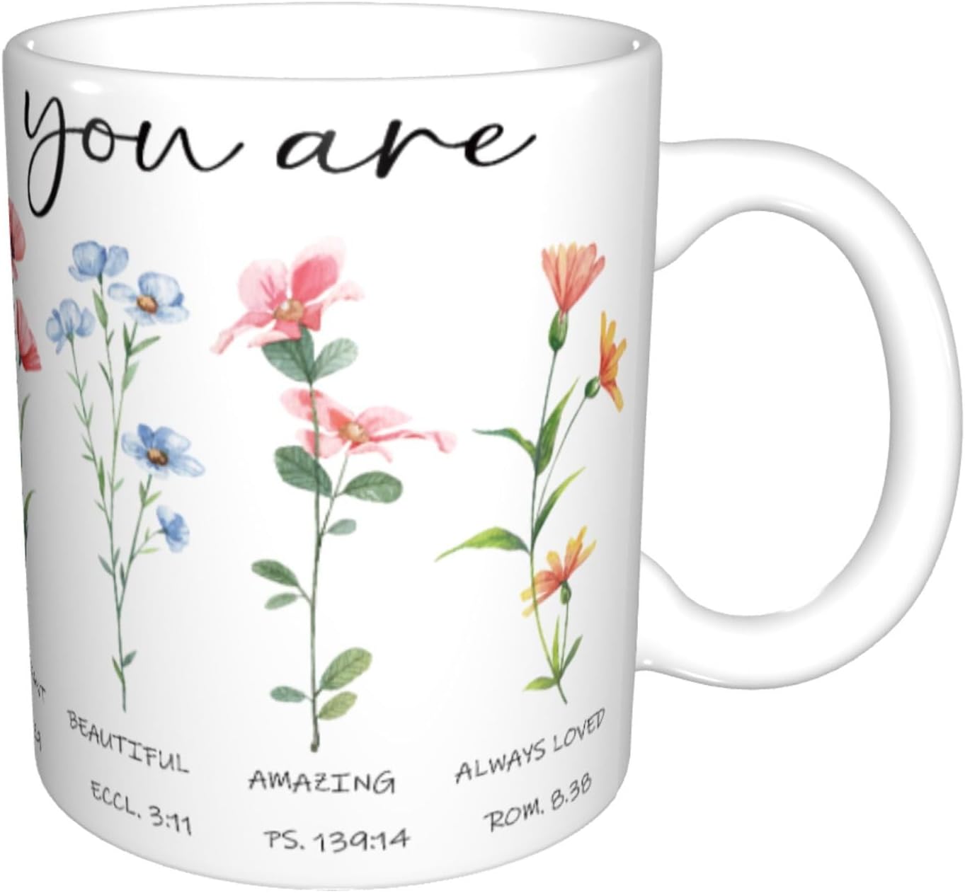 Taza cristiana para mujer 11oz con accesorios biblicos
