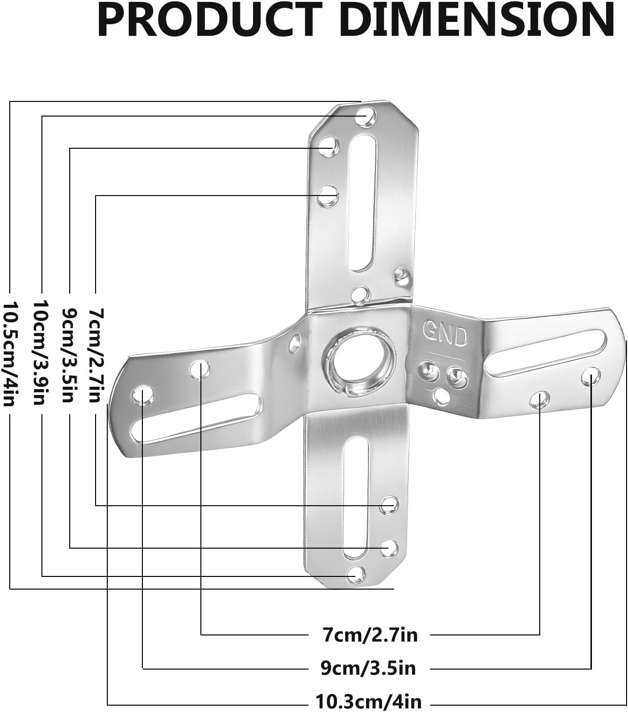 Set 4 soportes lámpara ajustables para caja 4pulg