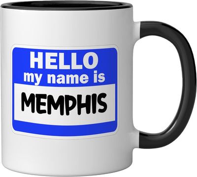 Taza cerámica para presentación Funny Hi Hello Mi nombre es Memphis
