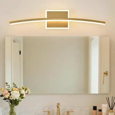 Aplique LED dorado sobre espejo baño regulable 23.6pulg