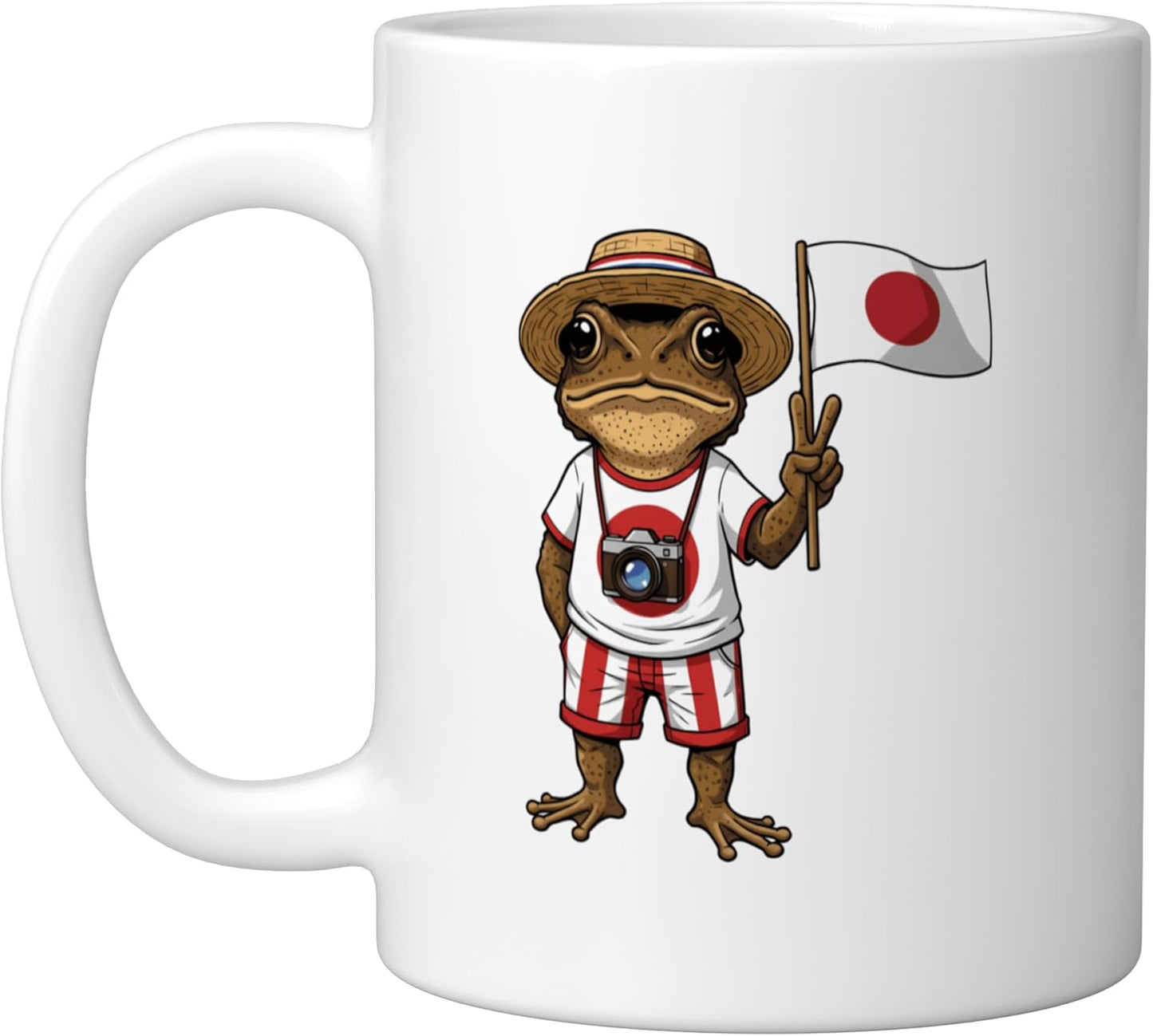 Taza Cerámica Bandera Japón Blanca