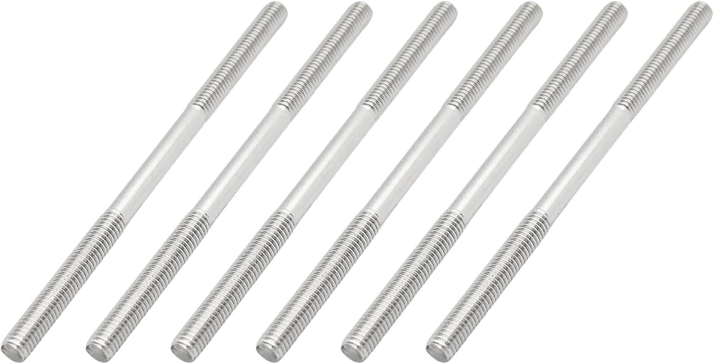 6 Pzas Perno M6x110mm Acero Inox 304 Doble Extremo