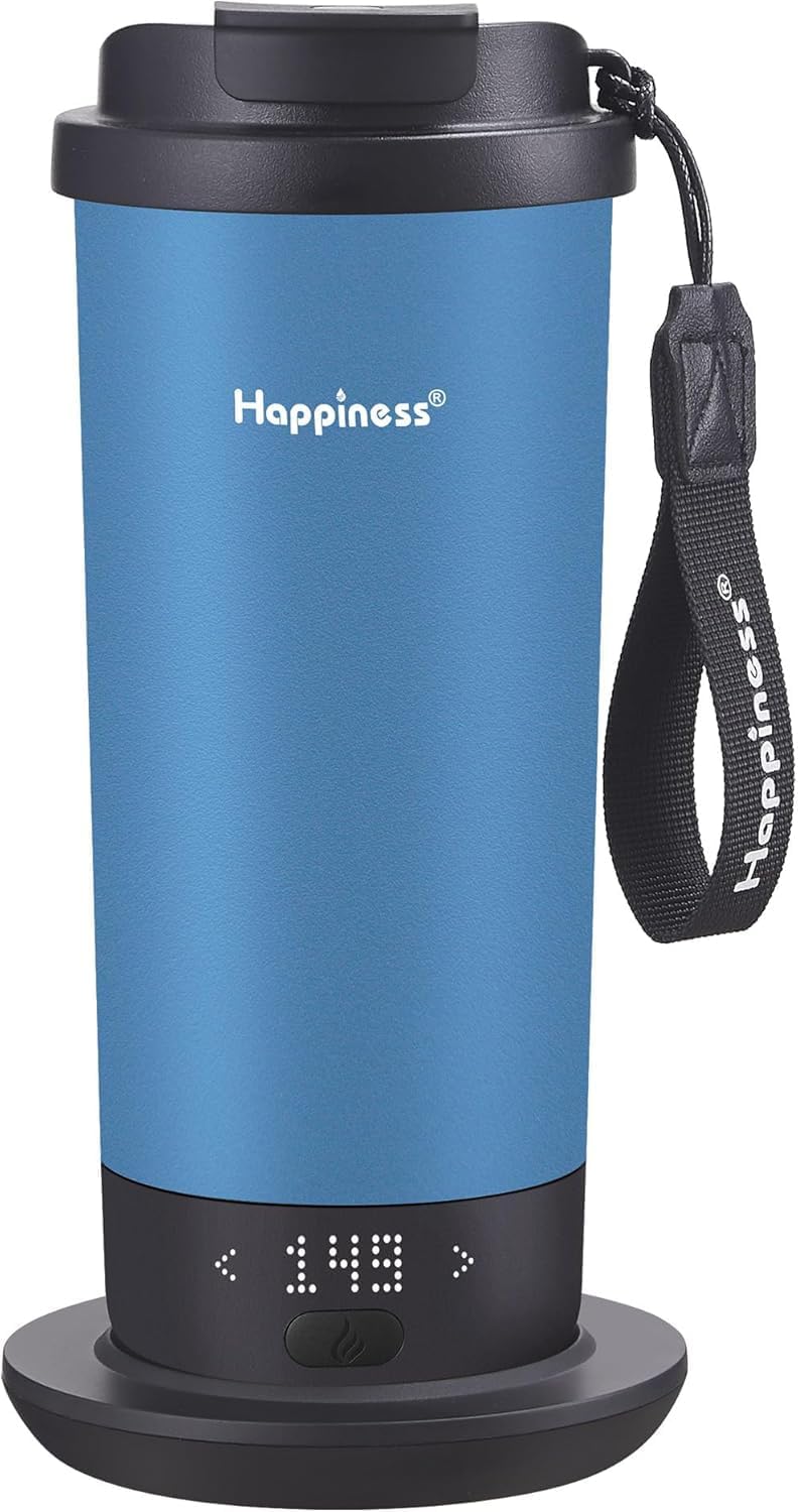 Taza viaje autocalentable 18oz con control temperatura