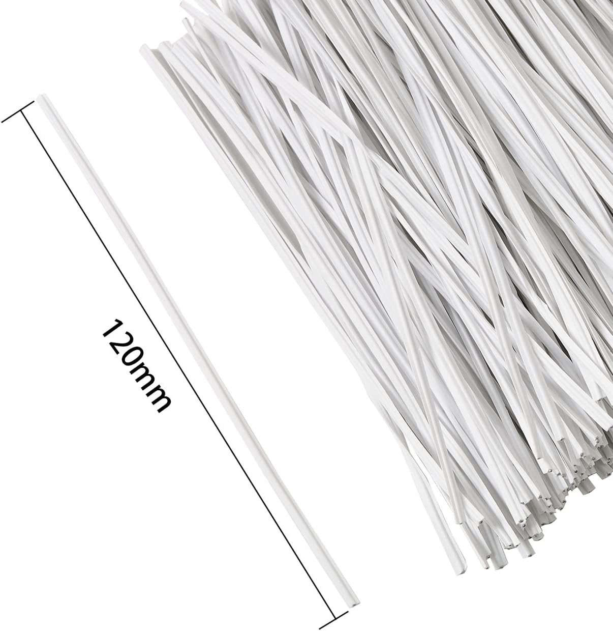 300 Lazos Plástico Blanco 5pulg para Cables Bolsos