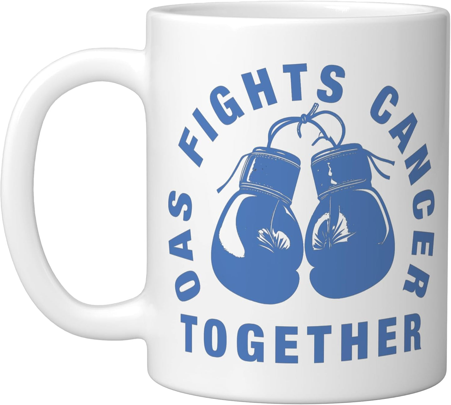 Taza de cerámica azul para boxeo