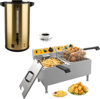 Cafetera 12L dispensador 75 tazas percolador fritadora 20L 3500W