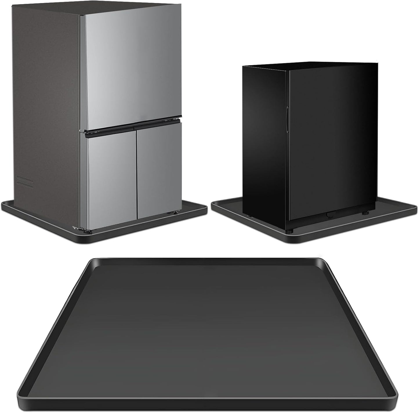 Alfombrilla silicona nevera 23x23pulg protector suelo negro