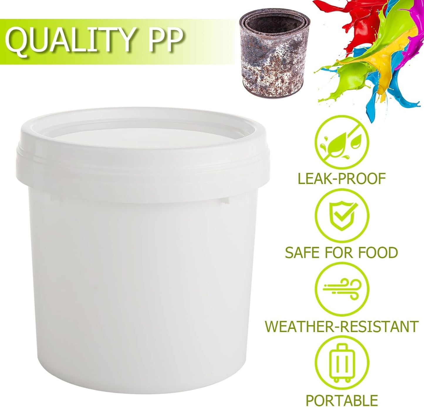 4 Cubos Pintura Plástico para Retoque 1qt