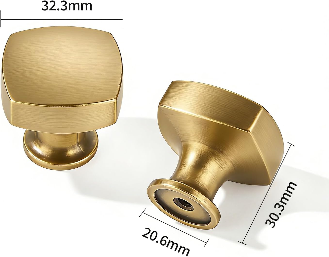 Pack 10 Pomos Bronce Champán Resistente Puerta Armario