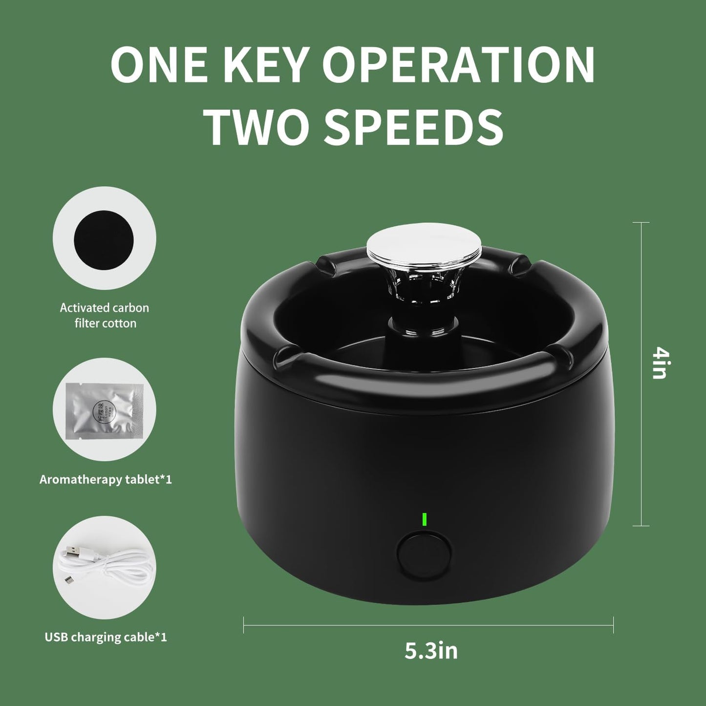 Cenicero sin humo para interiores y exteriores