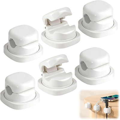 6 Soportes Magnéticos para Cables Mesita Noche