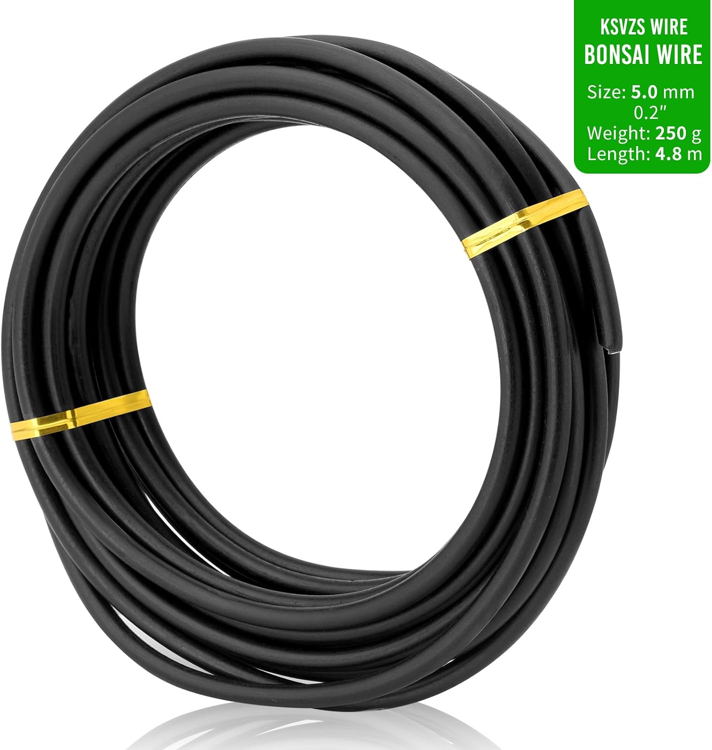 Alambre bonsái aluminio anodizado negro flexible