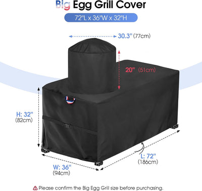 Funda parrilla 72x36x32 pulg impermeable exterior
