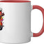 Taza Cerámica Rock and Roll para Hombre Mujer Niño Roja/Blanca