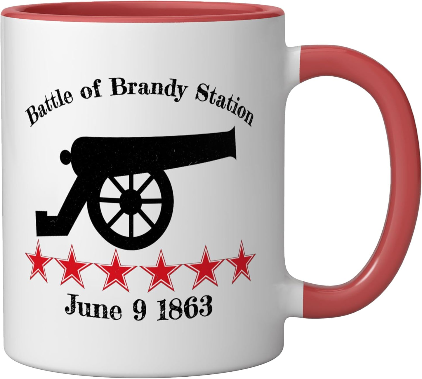 Taza Cerámica Guerra Civil Estación de Brandy Rojo/Blanco
