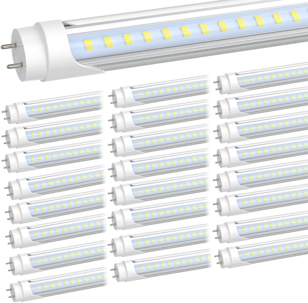 Luz T8 LED 4ft 28W 5000K alimentación simple o doble