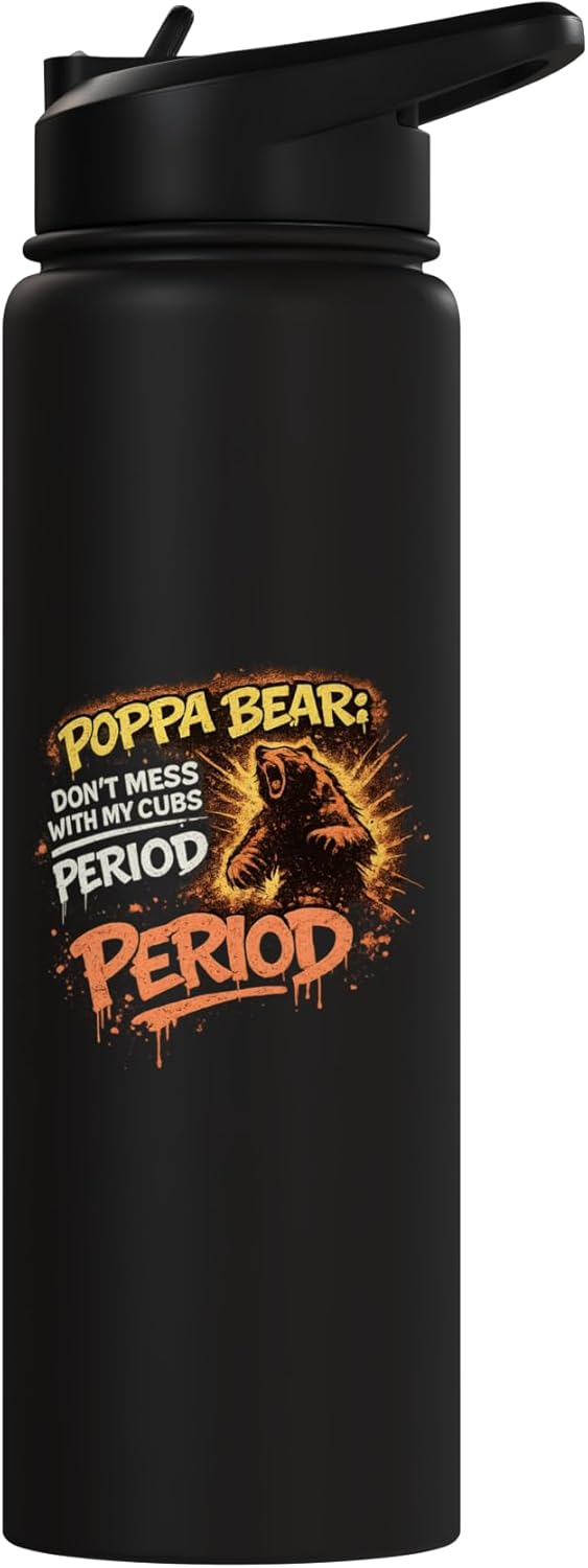 Botella agua acero inox aislada Poppa Bear