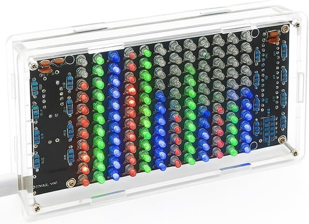 Kit soldadura con luz LED espectro musical PCB y gabinete