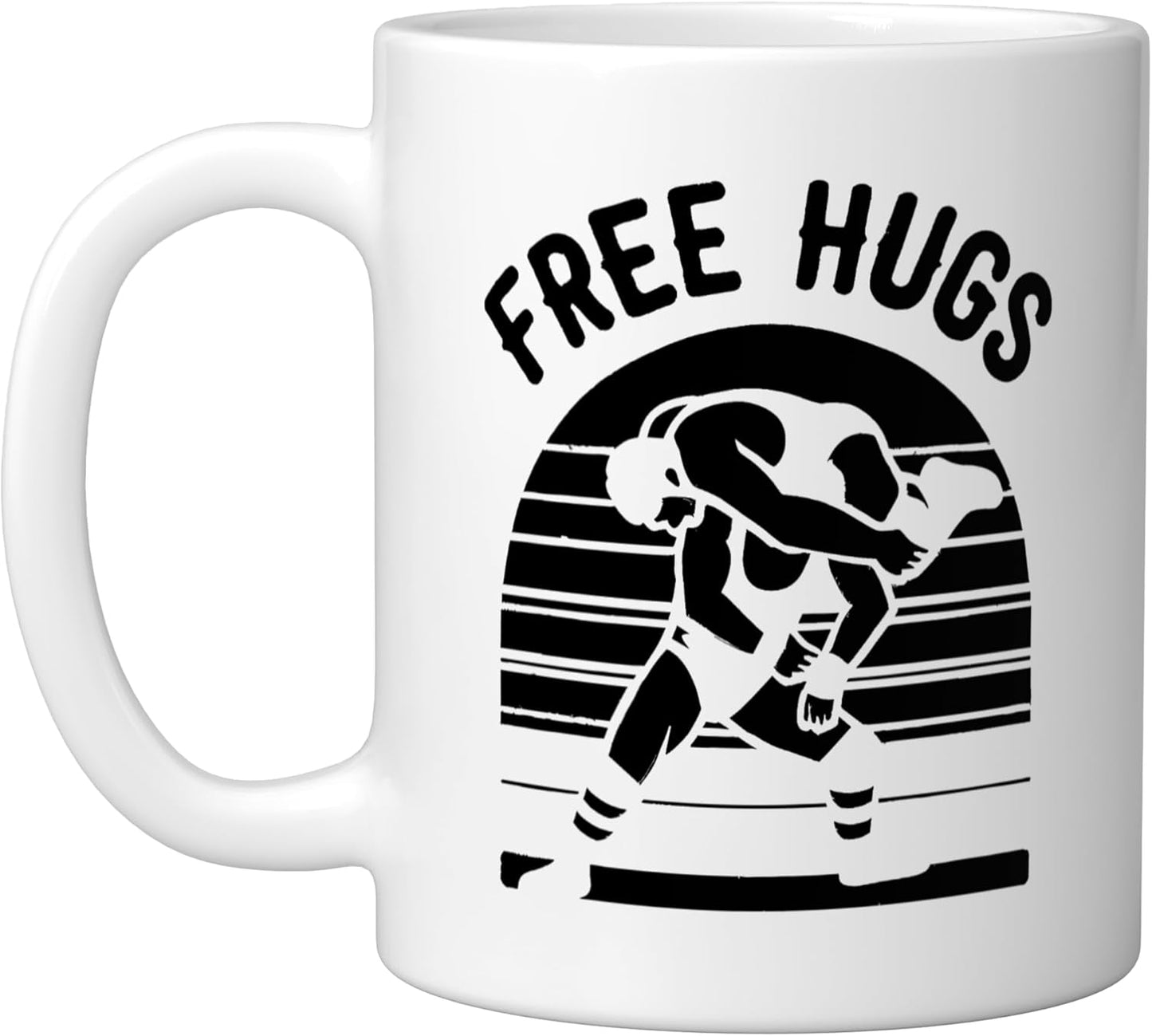 Taza Cerámica Wrestlers Frases Graciosas Blanco