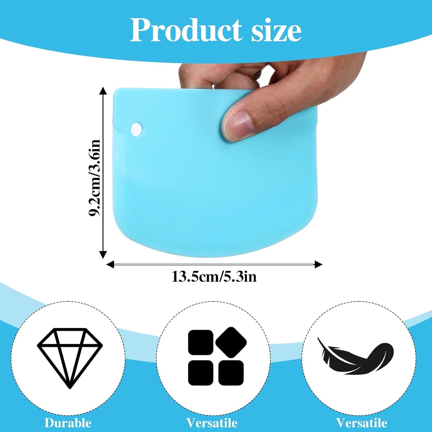 Raspador flexible de masa para tazones de pan 5 unidades