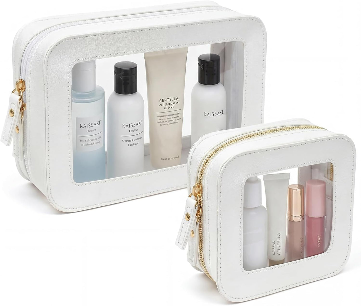 Bolsa transparente para brochas maquillaje con ventana
