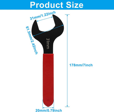 Llave de tubo acero carbono 31mm reparación automotriz