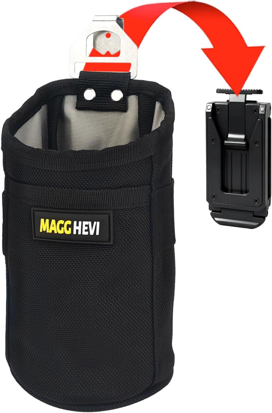 Bolsa uñas con clip para cinturón herramientas hombre electricista