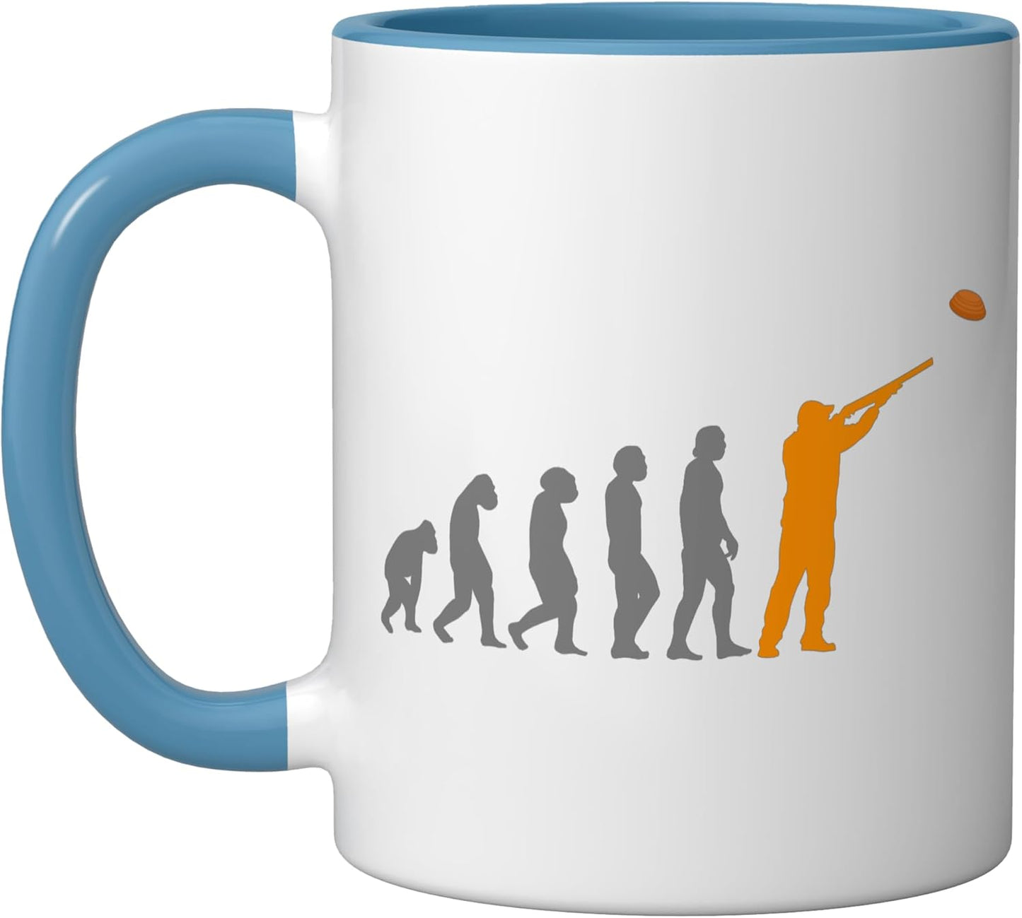 Taza de cerámica Evolution Clay Skeet color azul y blanco