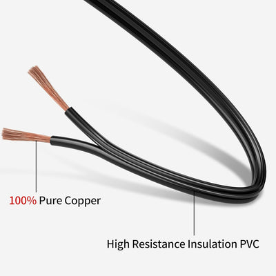 Cable iluminación paisaje 50ft cobre puro certificado ETL