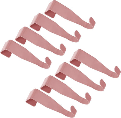 Set 8 Ganchos Acero Carbono para Baño Cocina Rojo