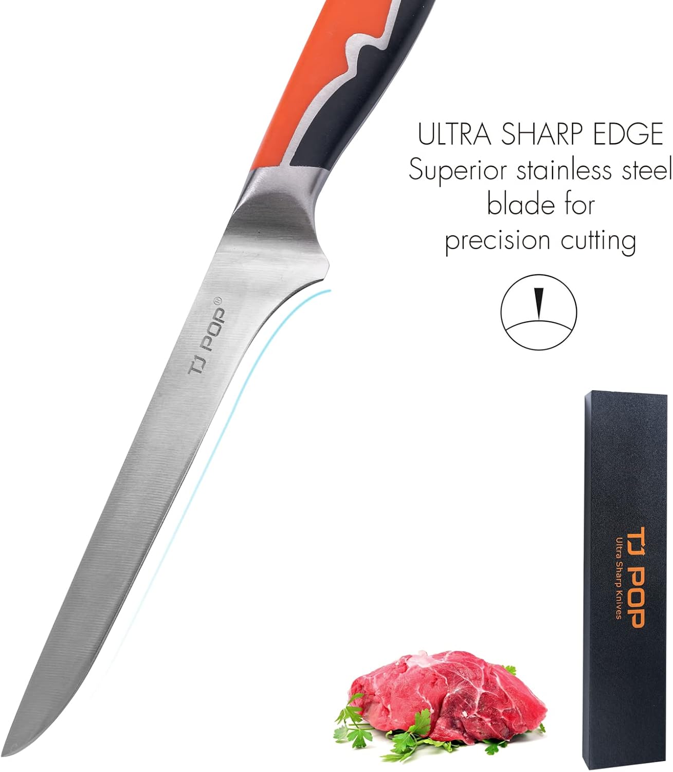 Set 4 Tabla Cortar Bambú con Cuchillo Acero Inox