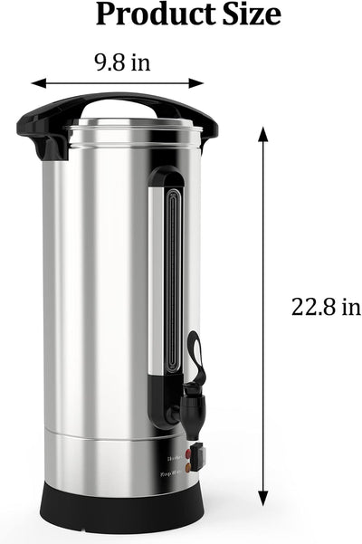 Cafetera comercial 70 tazas 10L doble pared acero inox