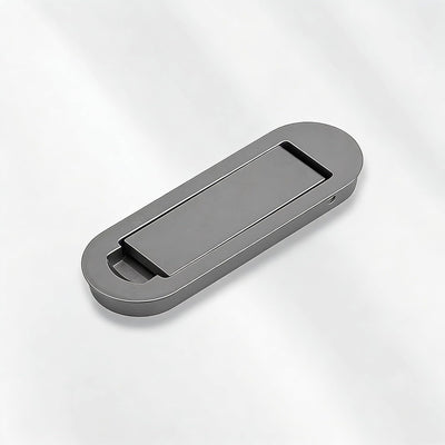 Tirador bolsillo puerta ultrafino ancho empotrado gris