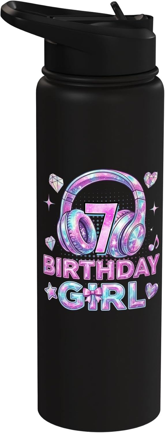 Botella de agua aislada de acero inoxidable para niña con tema K-pop