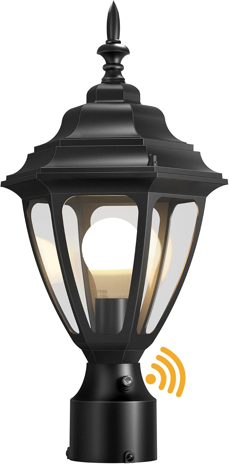 Farol poste aluminio impermeable patio jardín