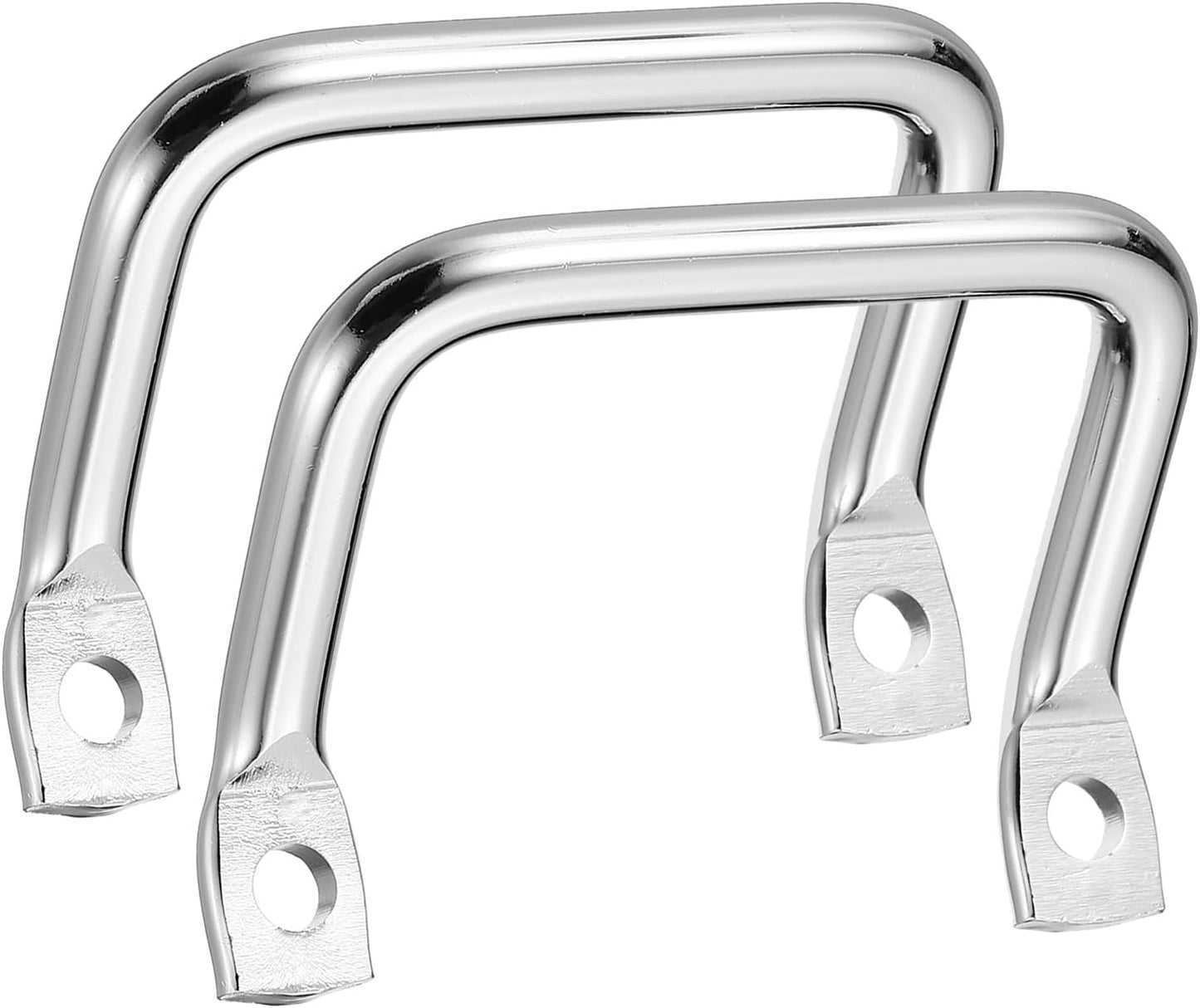Manijas bandeja vajilla metal para gabinete plateado