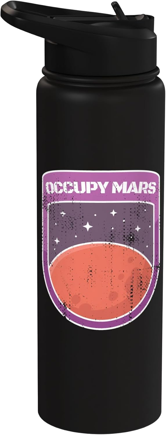 Botella de agua aislada de acero inoxidable Occupy Mars