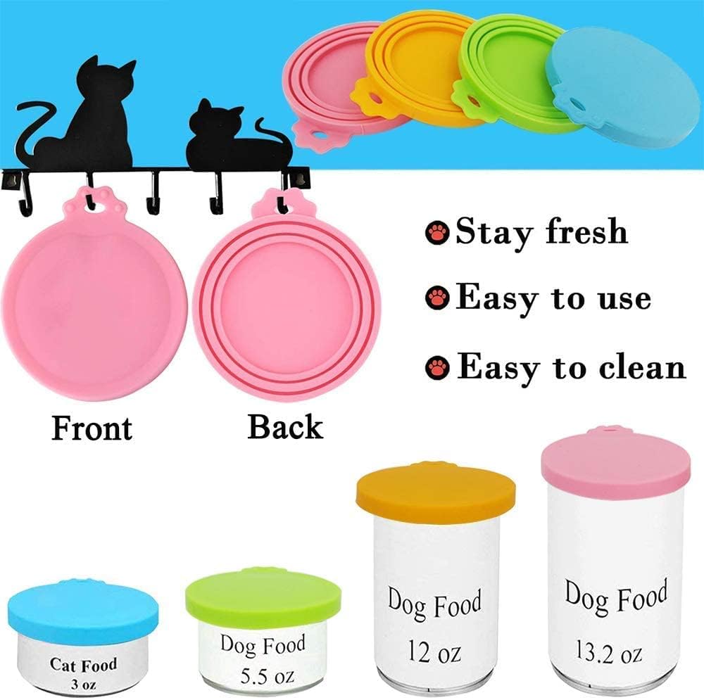 Tapas silicona para latas de alimento para mascotas 6 uds